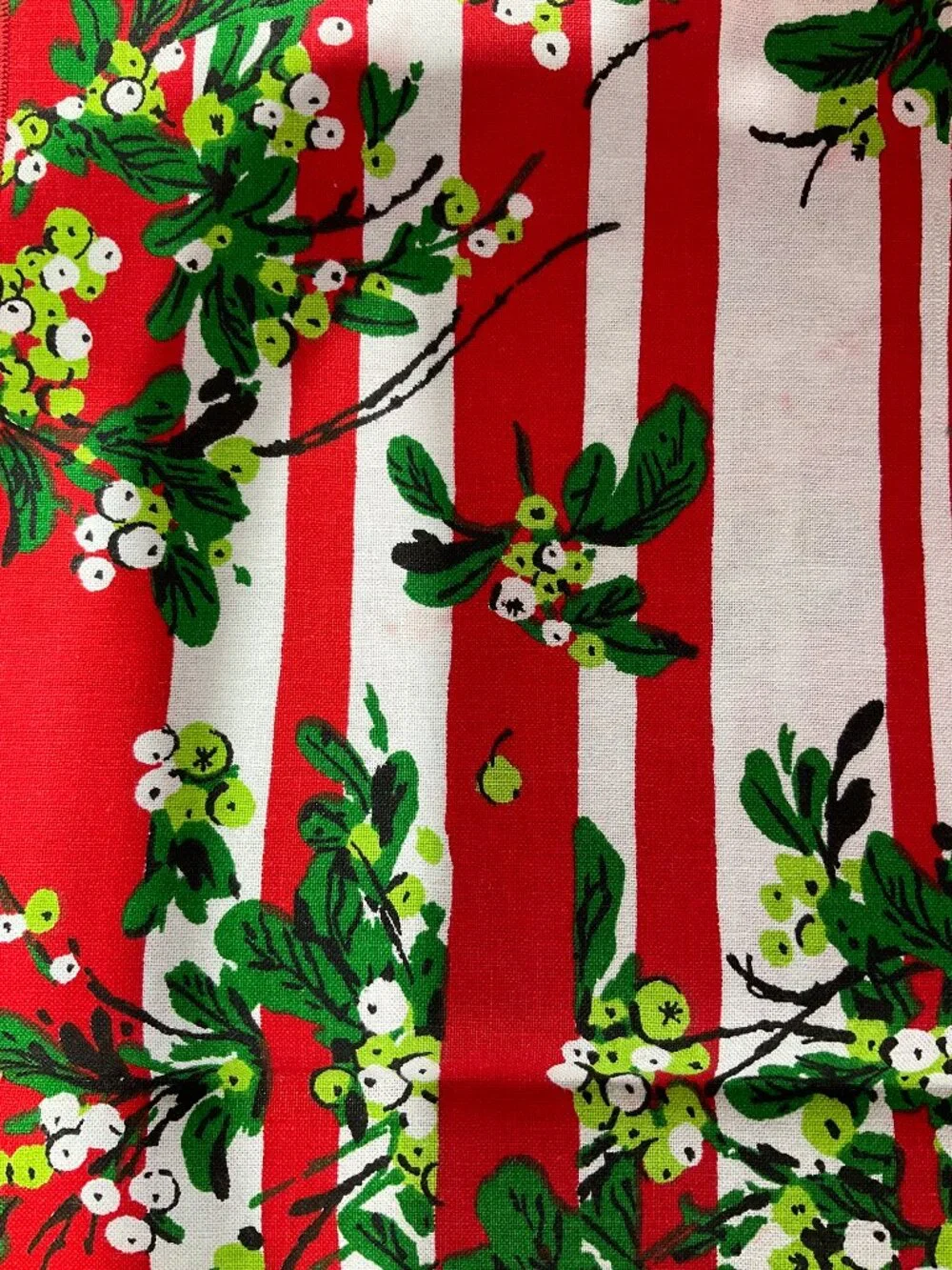 3/$14 Set of 12 Fabric Christmas Napkins Red Green and White